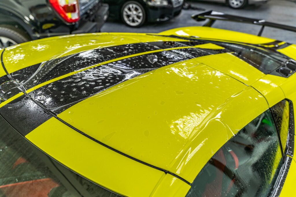 display of corvette after paint protection installation