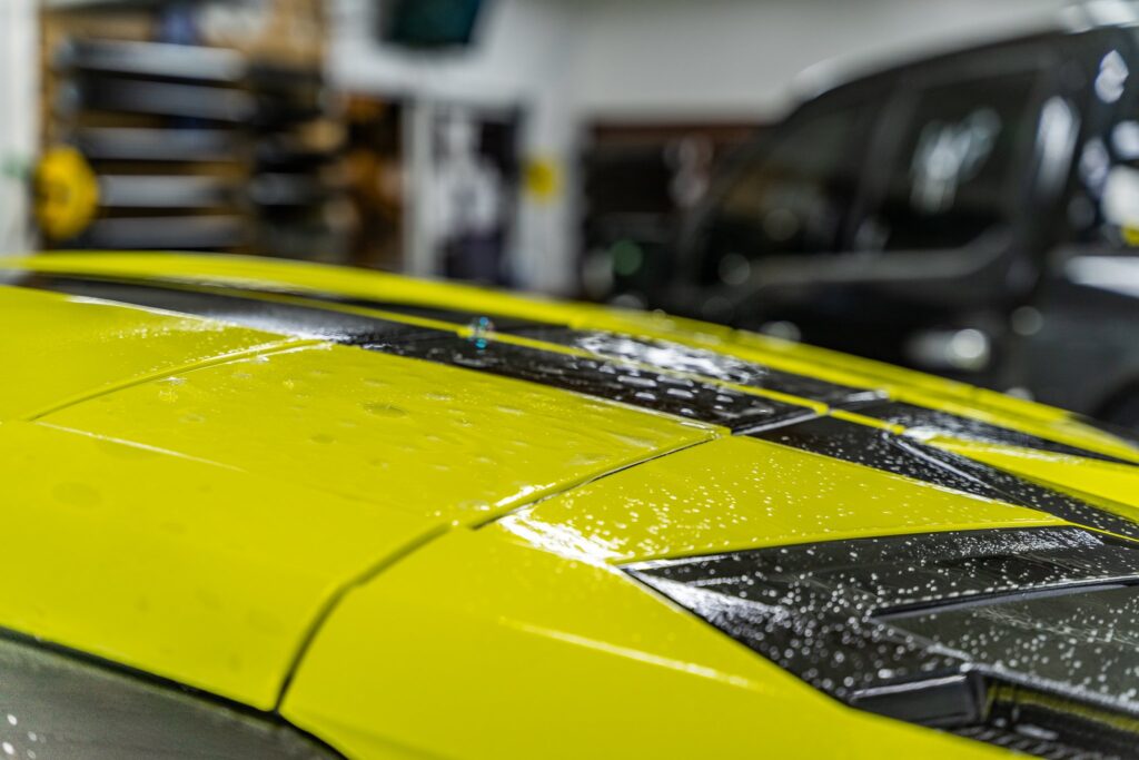 display of corvette after paint protection installation