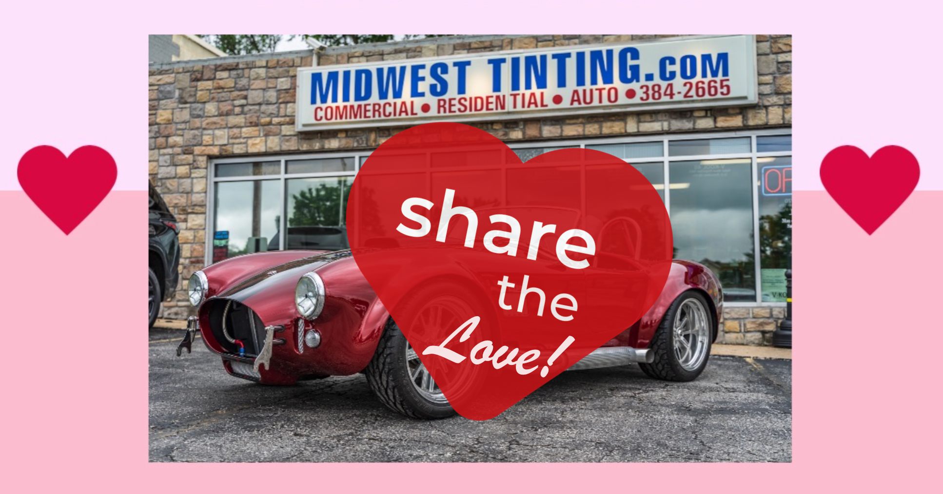 Share the Love by giving us a review and get 15% Off any service with Midwest Tinting. Check out the link below for more details.