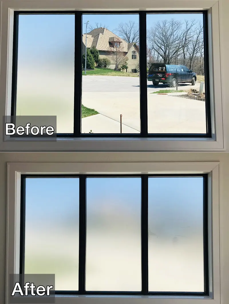 Clear Frost Window Tint Before & After
